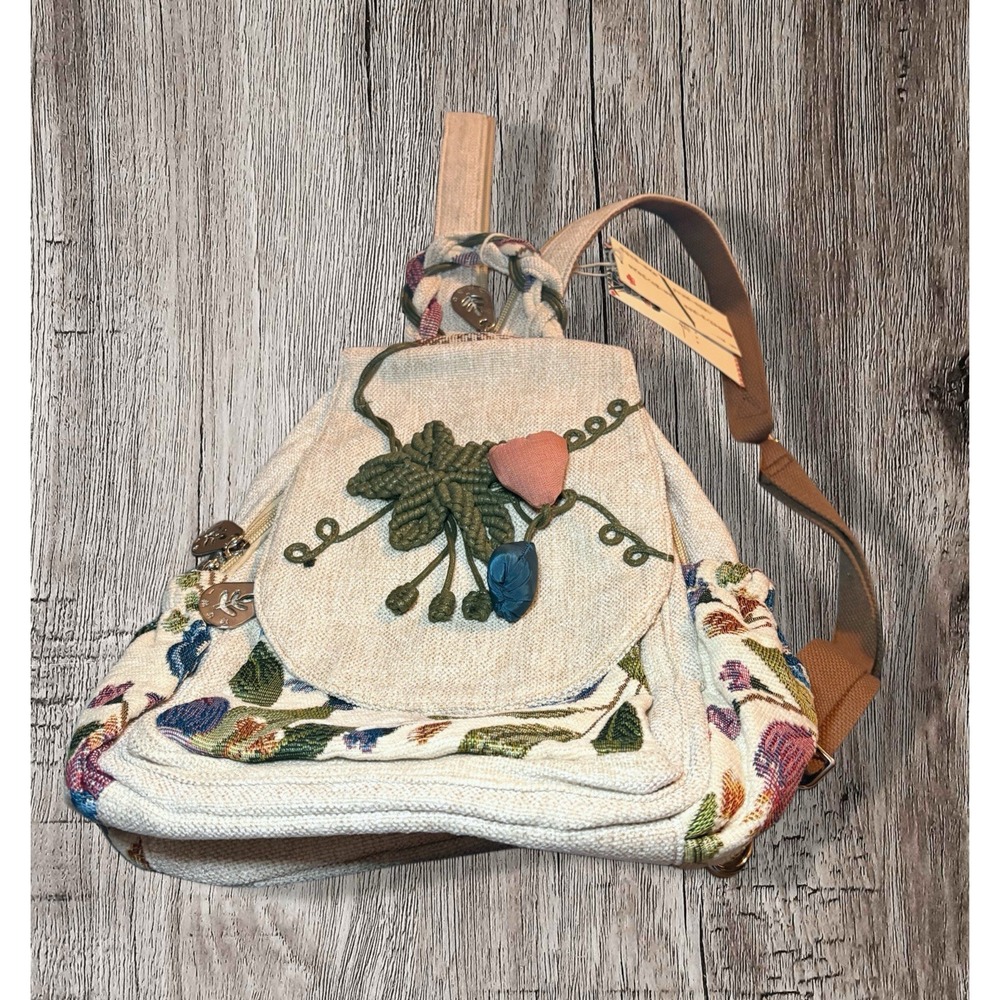 Fashion 3D Pumpkin Pattern Women Backpack National Embroidery NWT